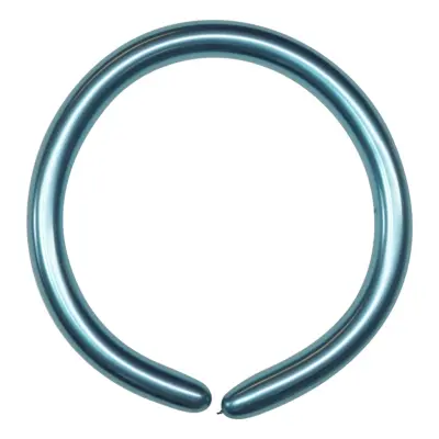 Modellballonger Krom Blå - 100-pack