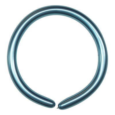 Modellballonger Krom Blå - 50-pack