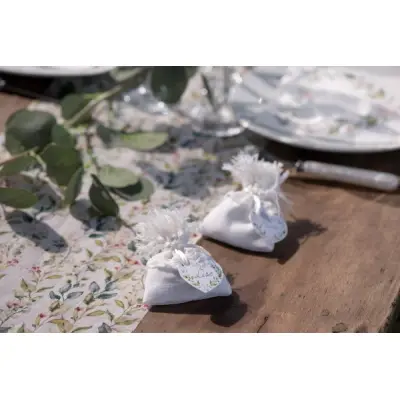 Namnlapp hjärta vita 10-pack