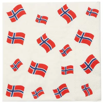 Norska Flaggan Servetter 16-pack