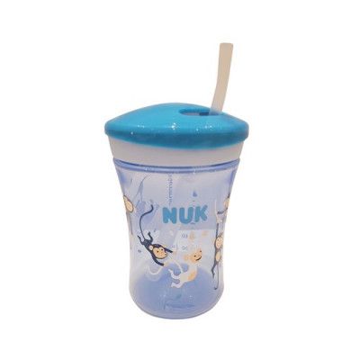 NUK sugrörsmugg Evolution Action Cup 230 ml, blå