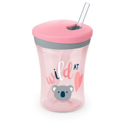NUK sugrörsmugg Evolution Action Cup 230 ml, lila