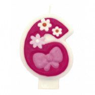 Amscan Nummerljus, Rosa 6