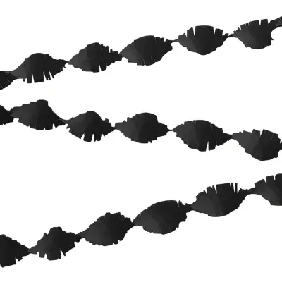 Kräppgirlang Svart - 6 meter