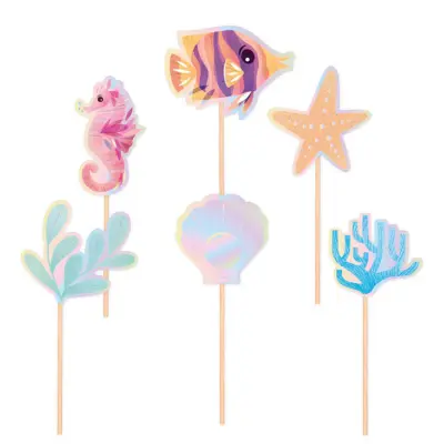Ocean Party Tårtdekorationer 6-pack