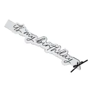 Ordensband It's My Birthday Silver