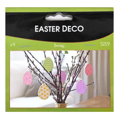 Påskpynt Hängande Ägg - 4-pack