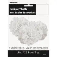 Pappers-puff mini vit 3-pack, 23 cm