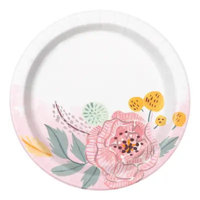 Pappersassietter Bröllop Rosor - 8-pack