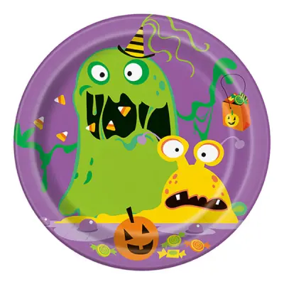 Pappersassietter Halloweenmonster - 8-pack