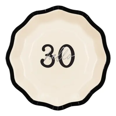 Pappersassietter Hello 30 Rosett - 6-pack