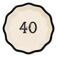 Pappersassietter Hello 40 Rosett - 6-pack