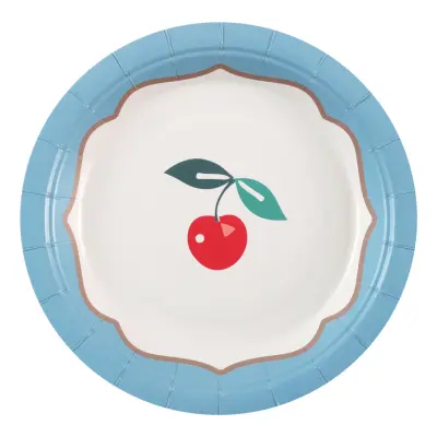 Pappersassietter Körsbär - 6-pack