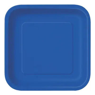 Pappersassietter Kvadrat Blå - 16-pack