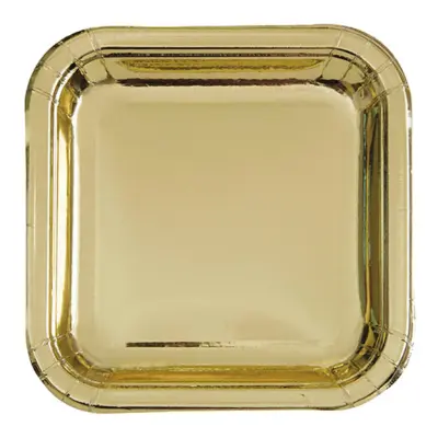 Pappersassietter Kvadrat Guld Metallic - 8-pack