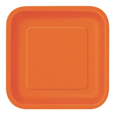 Pappersassietter Kvadrat Orange - 16-pack
