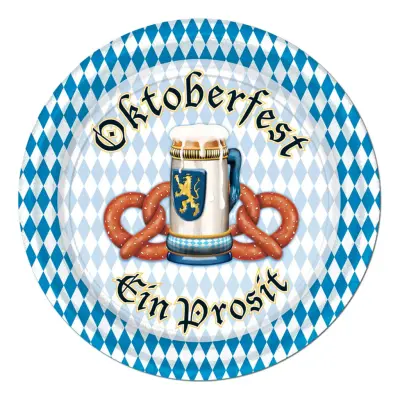 Pappersassietter Oktoberfest Ein Prosit - 8-pack