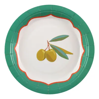 Pappersassietter Olivkvist - 6-pack