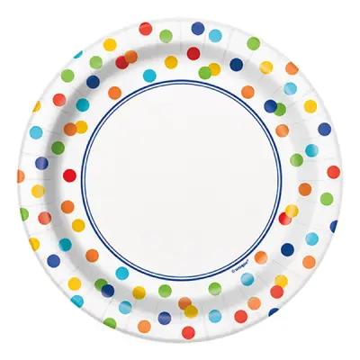 Pappersassietter Polka Dot - 8-pack