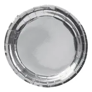 Pappersassietter Silver Metallic - 8-pack