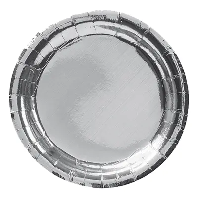 Pappersassietter Silver Metallic - 8-pack