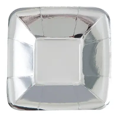 Pappersassietter Små Silver Metallic - 8-pack