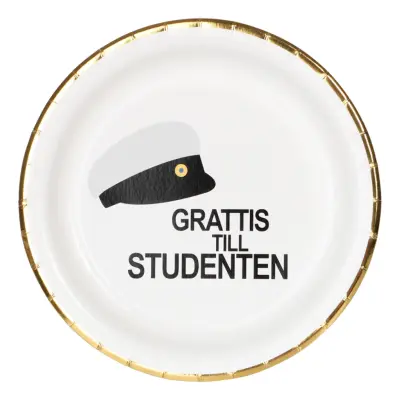 Pappersassietter Studentmössa - 8-pack