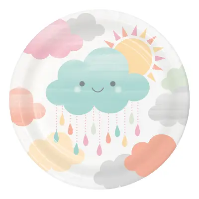 Pappersassietter Sunshine Baby Showers - 8-pack