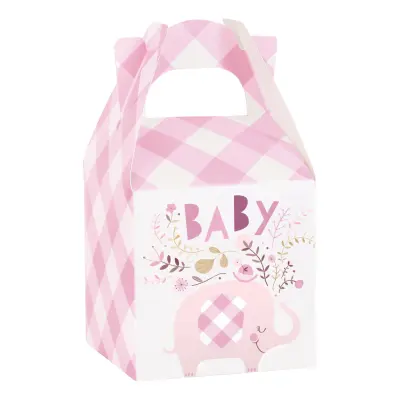 Pappersboxar Baby Elefant Rosa