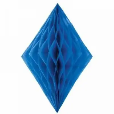 Pappersdekoration diamant blå 35 cm