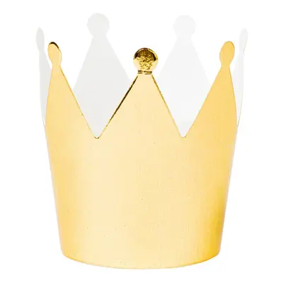Pappersdekoration Krona Guld - 4-pack