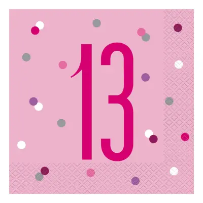 Servetter Siffra Rosa - Siffra 13