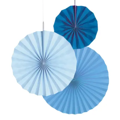 Pappersfjädrar Blå Mix - 3-pack