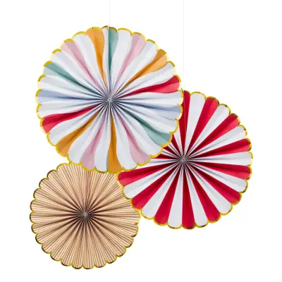 Pappersfjädrar Cirkus - 3-pack