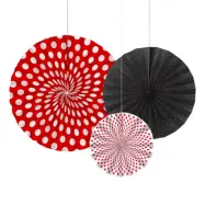 Pappersfjädrar Rosetter Mix - 3-pack