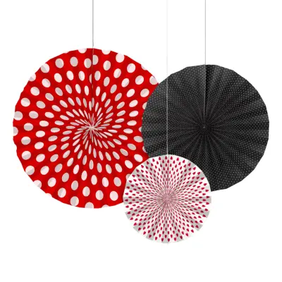 Pappersfjädrar Rosetter Mix - 3-pack