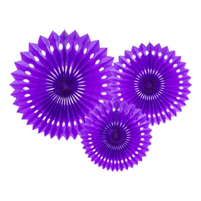 Pappersfjädrar Violett - 3-pack
