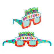 Pappersglasögon Happy Birthday - 4-pack