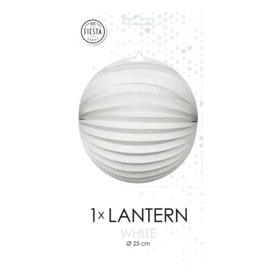Papperslykta Rund Vit