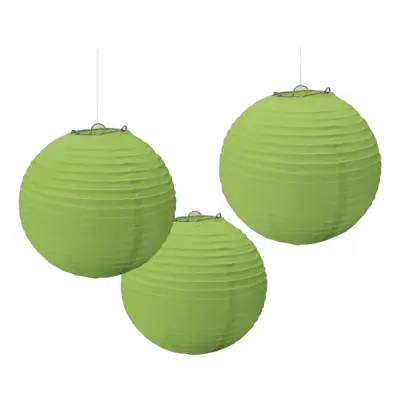 Papperslyktor Gröna - 3-pack