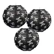 Papperslyktor Pirat - 3-pack