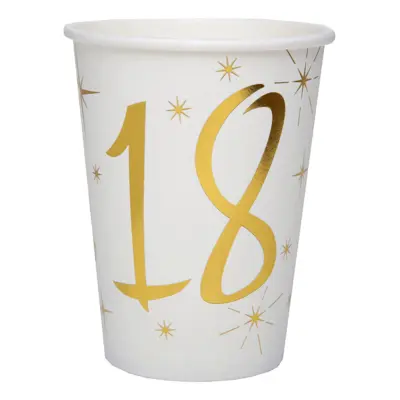Pappersmuggar Siffra Guld/Vit - Siffra 18