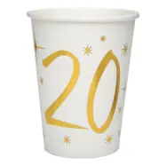 Pappersmuggar 20 Guld/Vit