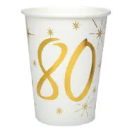 Pappersmuggar 80 Guld/Vit