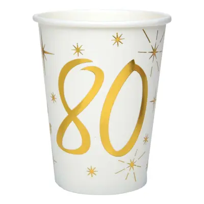 Pappersmuggar 80 Guld/Vit