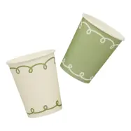 Pappersmuggar Gröna Löv Botanic - 8-pack