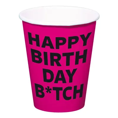 Pappersmuggar Happy Birthday B*tch - 8-pack