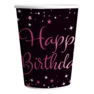 Pappersmuggar Happy Birthday Rosa - 8-pack