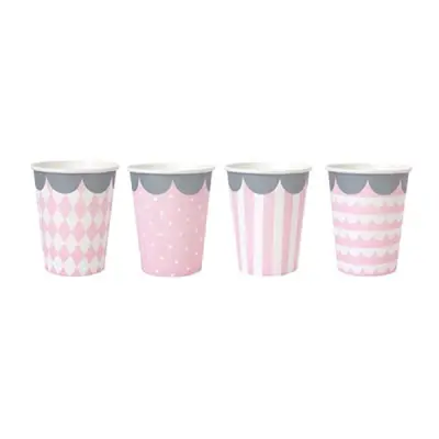 Pappersmuggar Kalas Ljusrosa - 8-pack