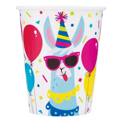 Pappersmuggar Lama Birthday - 8-pack